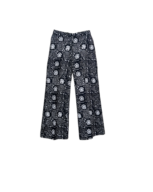 Dara Black & White Monochrome Palazzo Trousers