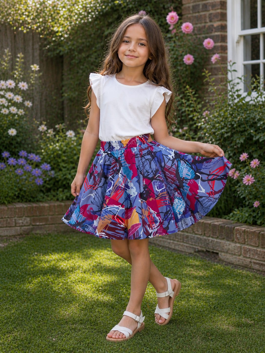 Toke Multicoloured Flare SKirt