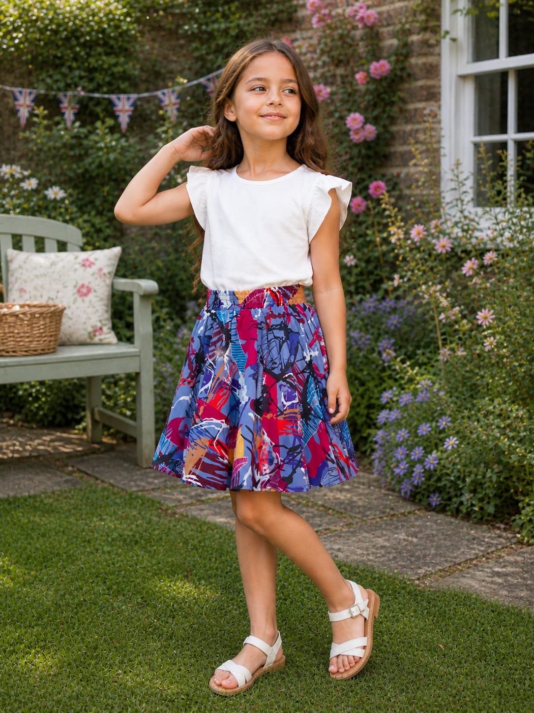 Toke Multicoloured Flare SKirt