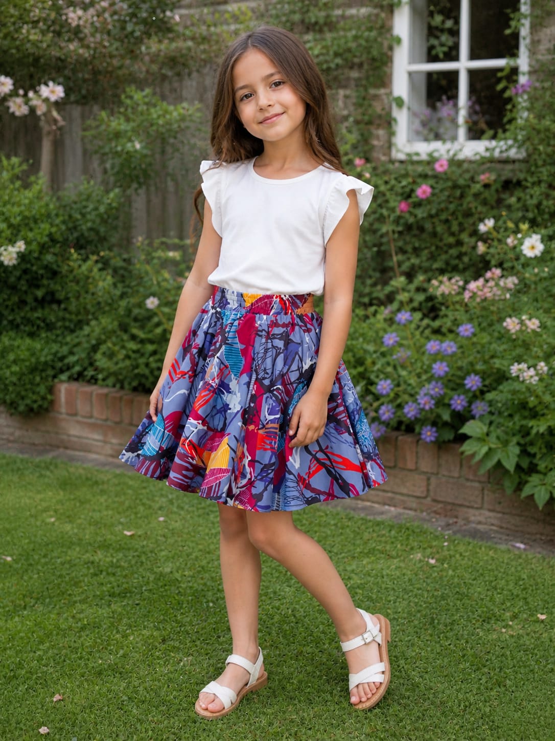 Toke Multicoloured Flare SKirt