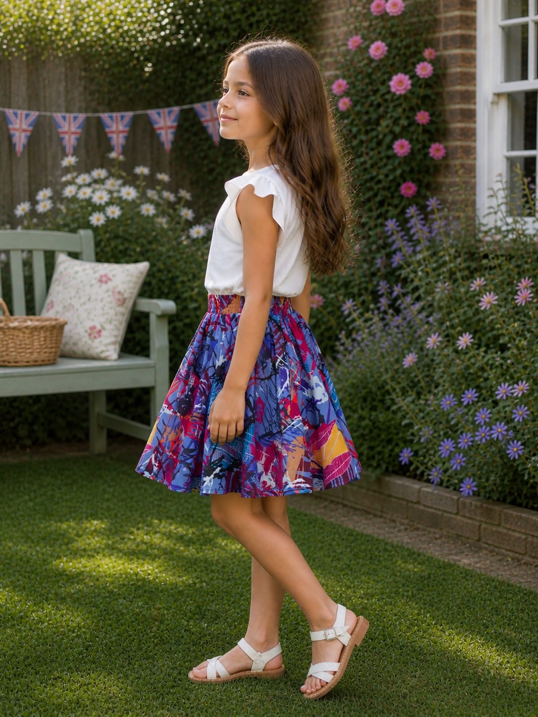 Toke Multicoloured Flare SKirt