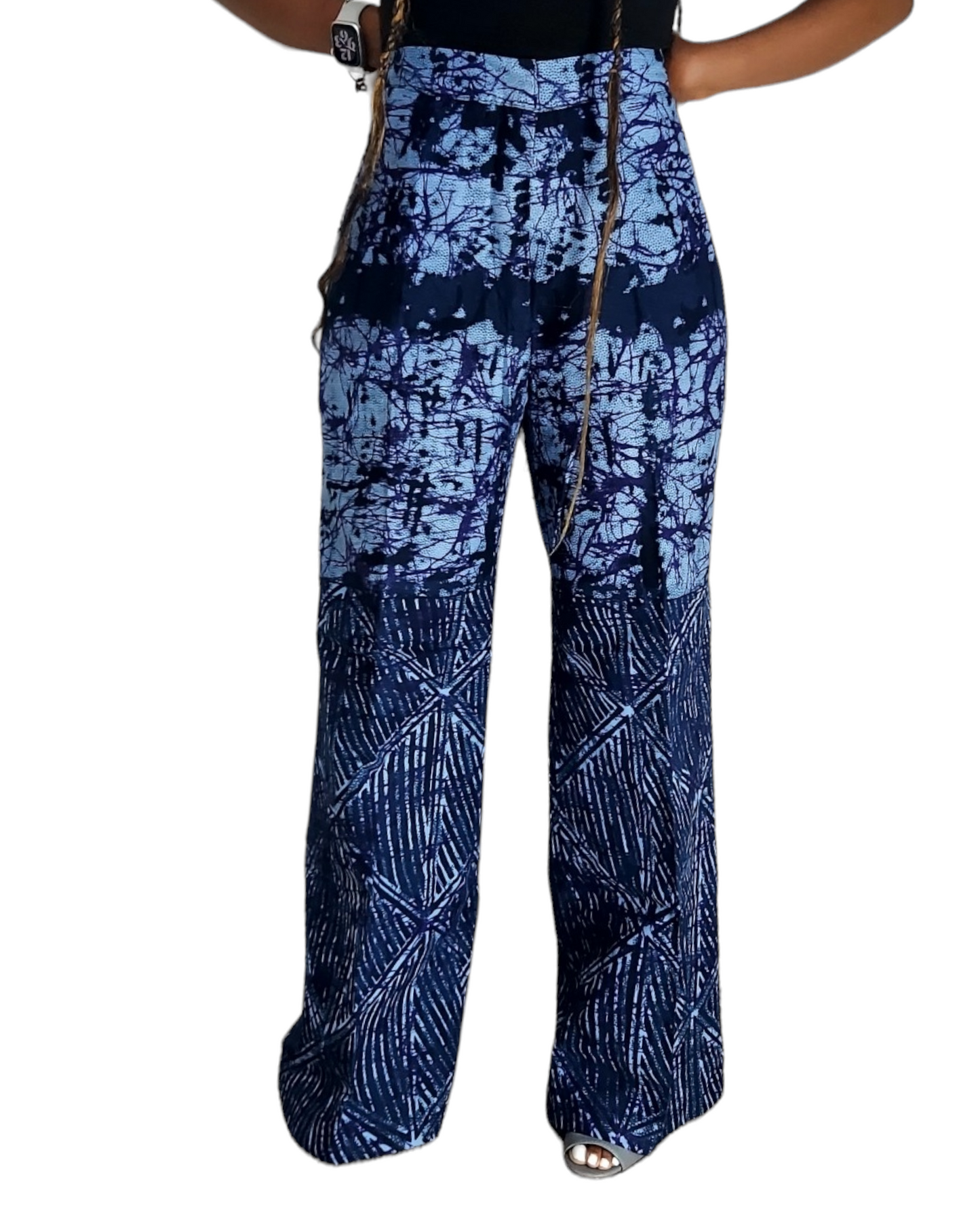 Tiwi Palazzo Pants Blue Cotton Pants