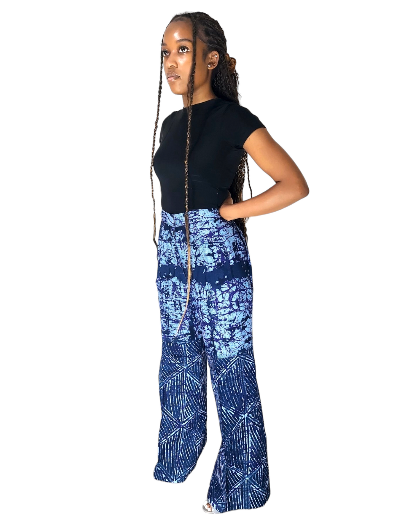 Tiwi Palazzo Pants Blue Cotton Pants