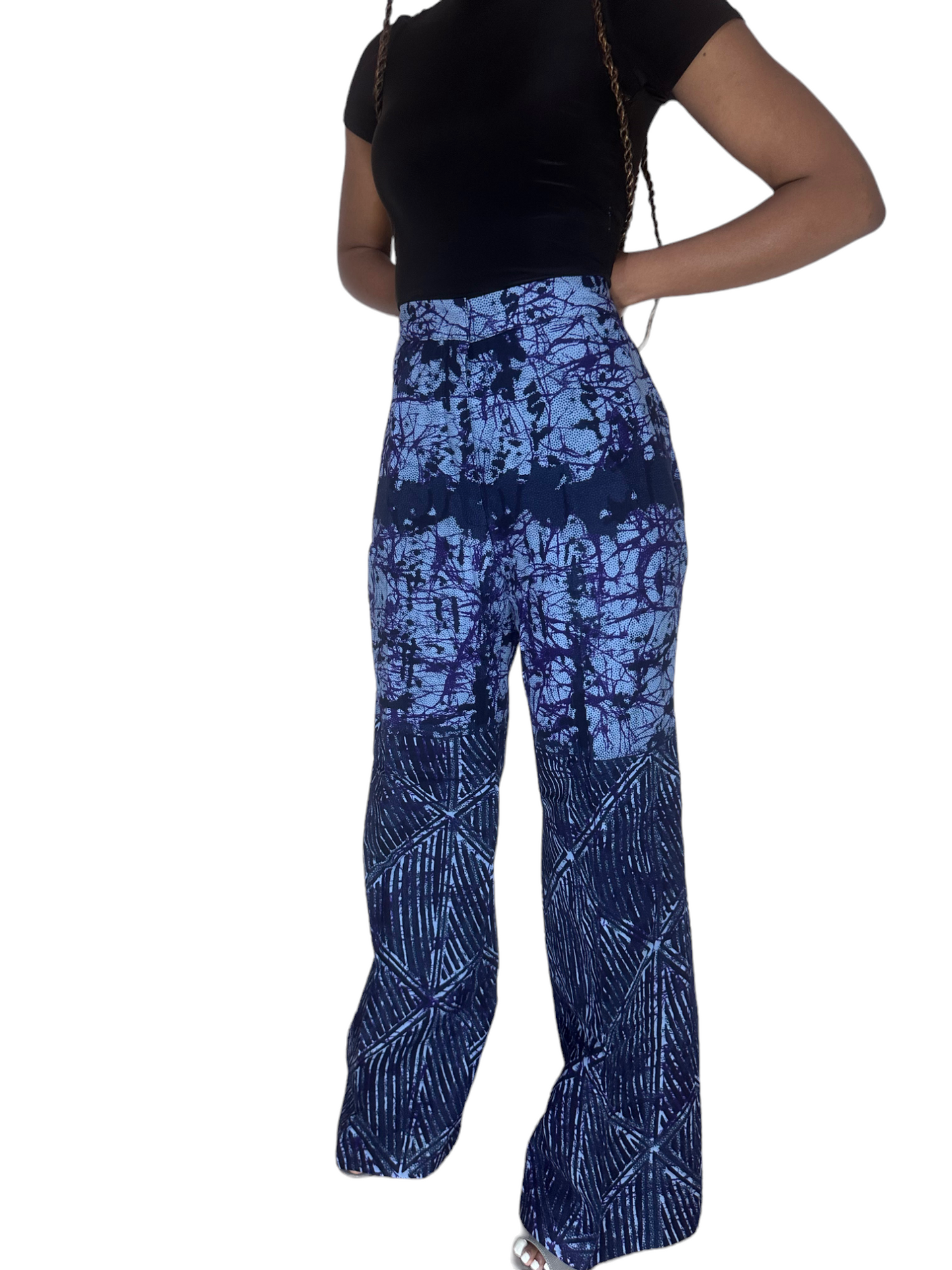 Tiwi Palazzo Pants Blue Cotton Pants