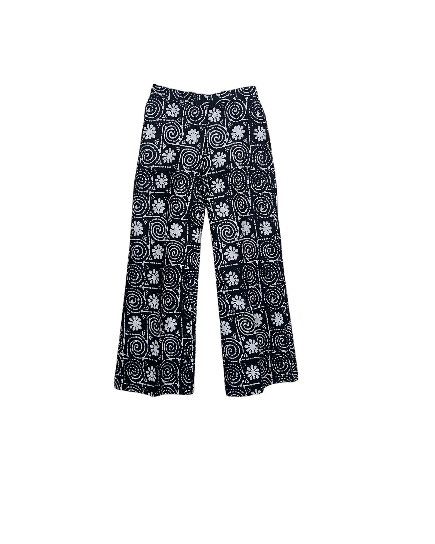 Dara Black & White Monochrome Palazzo Trousers