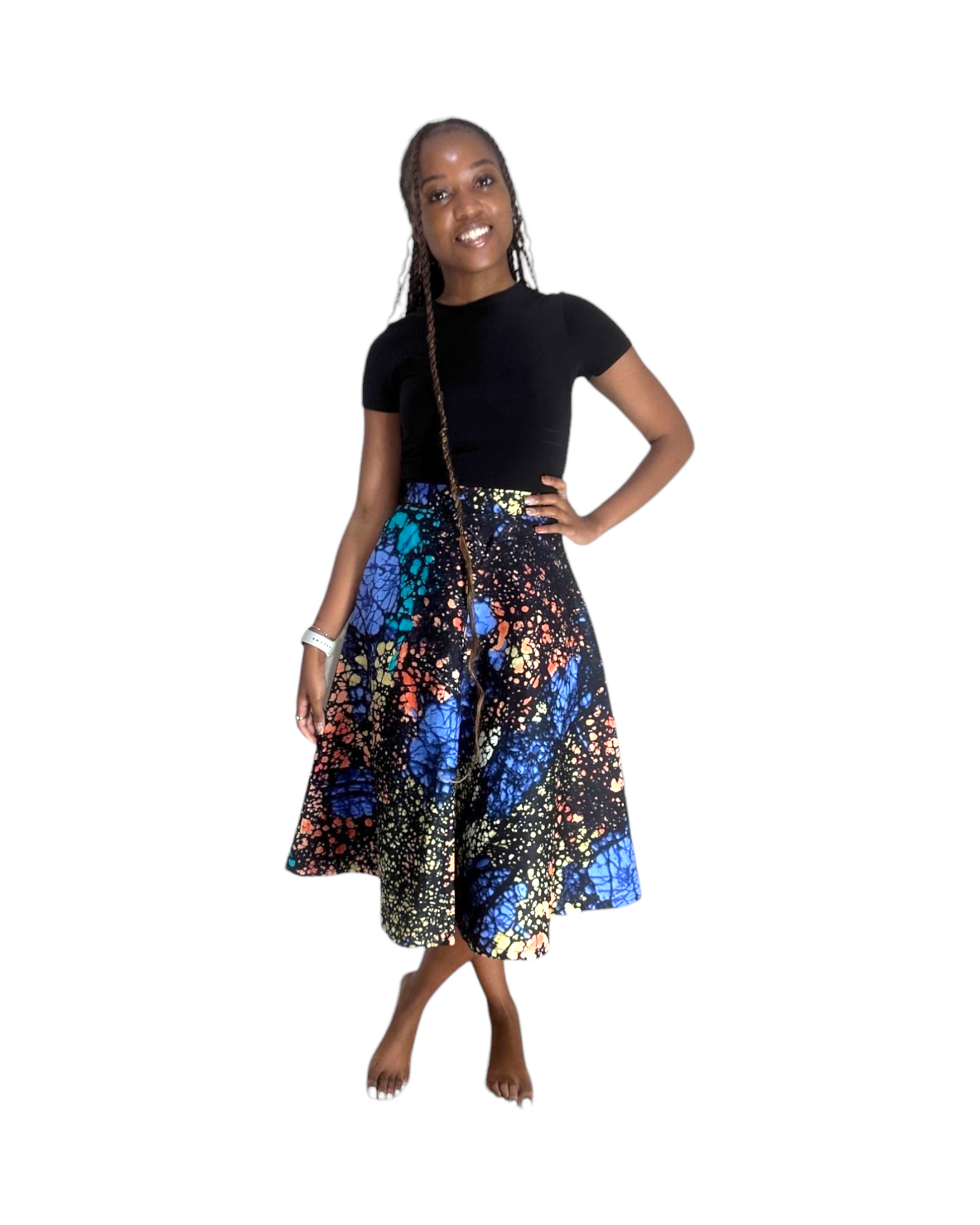 Women's Cotton Skirt  Tie-dye pattern Skirt