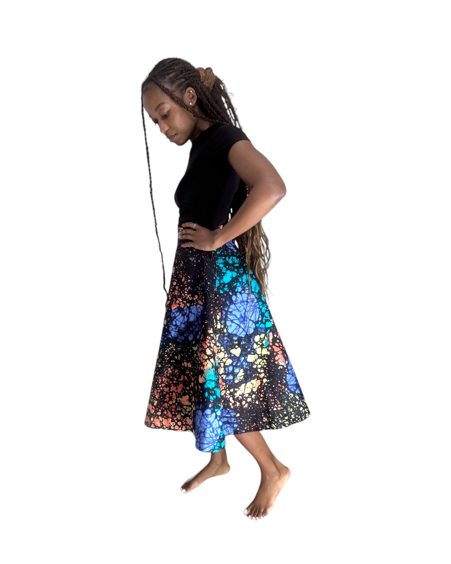 Women's Cotton Skirt  Tie-dye pattern Skirt