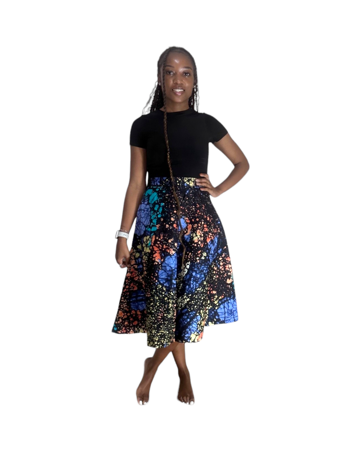 Women's Cotton Skirt  Tie-dye pattern Skirt