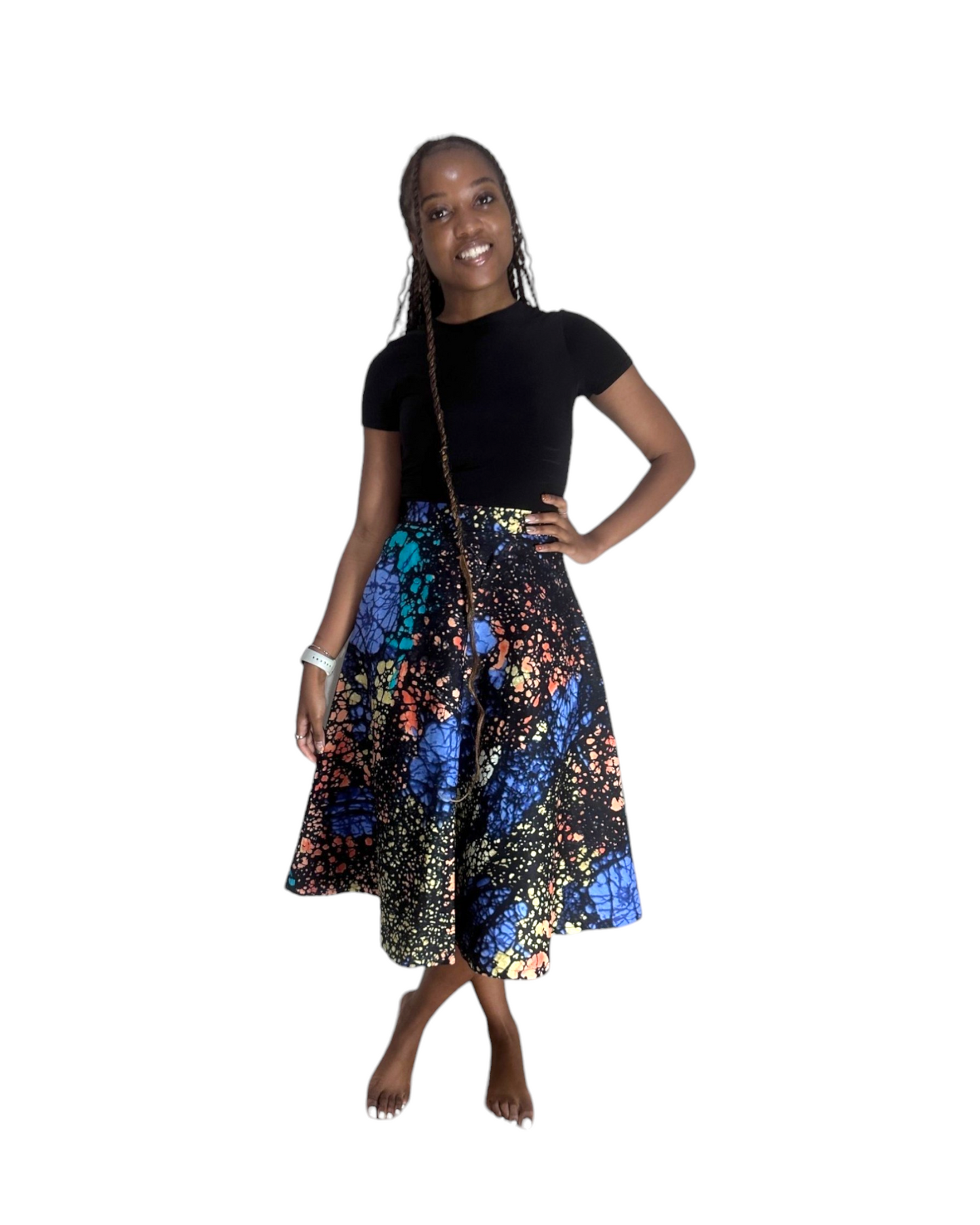 Women's Cotton Skirt  Tie-dye pattern Skirt