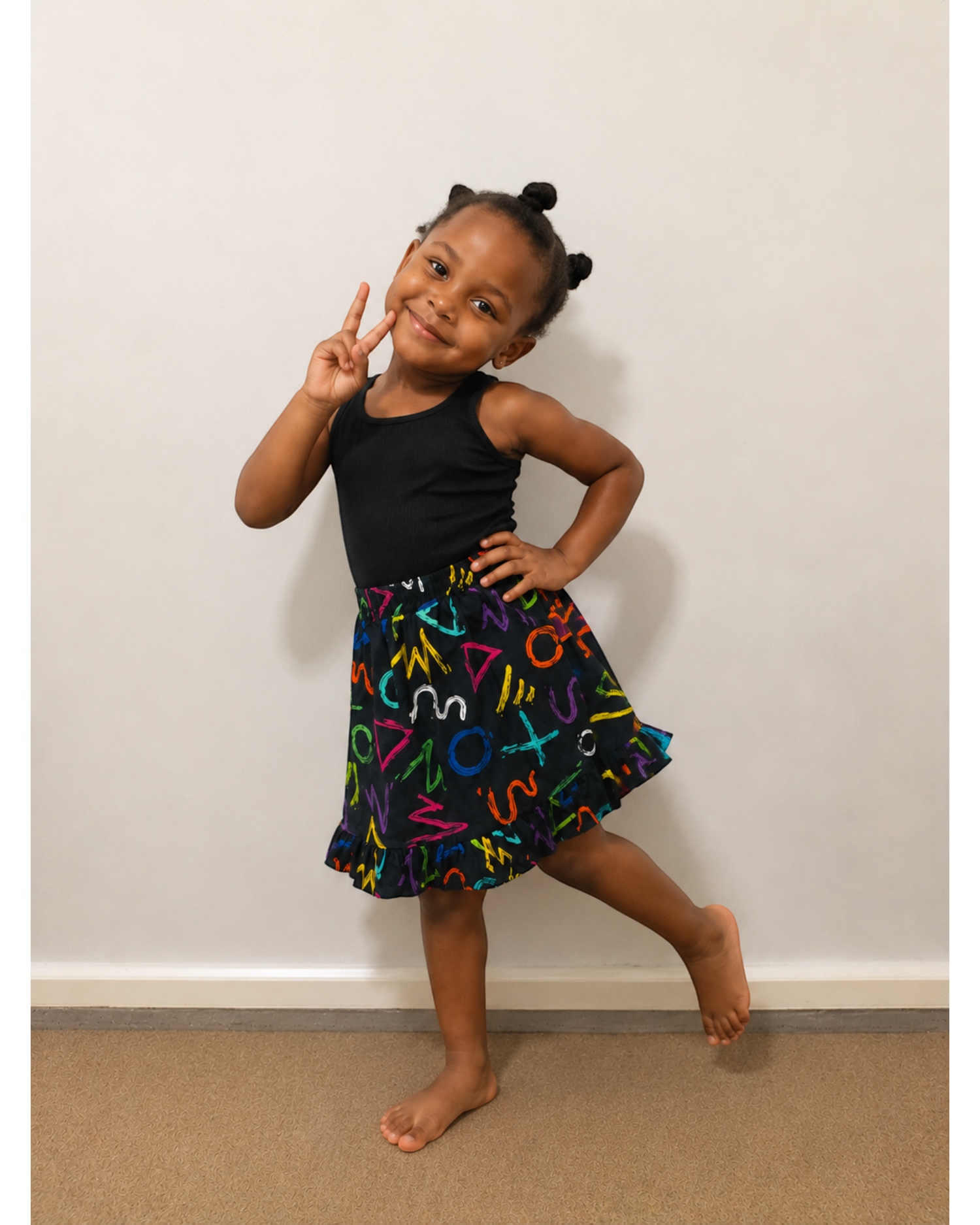 Multicolour Print Summer Skirt