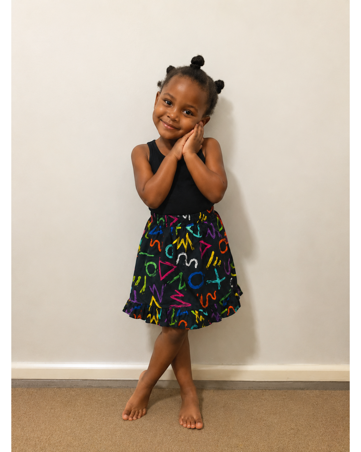 Multicolour Print Summer Skirt