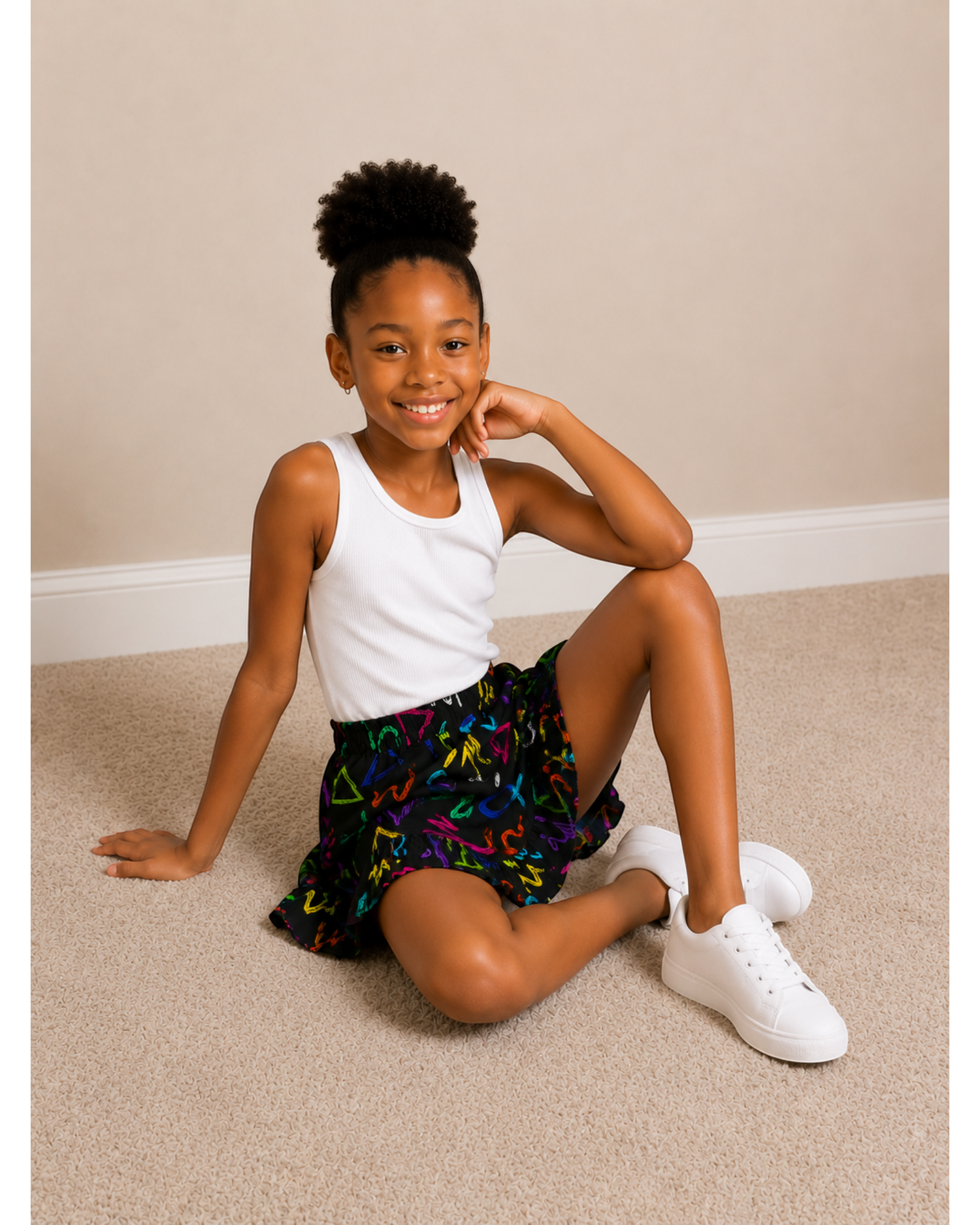 Multicolour Print Summer Skirt