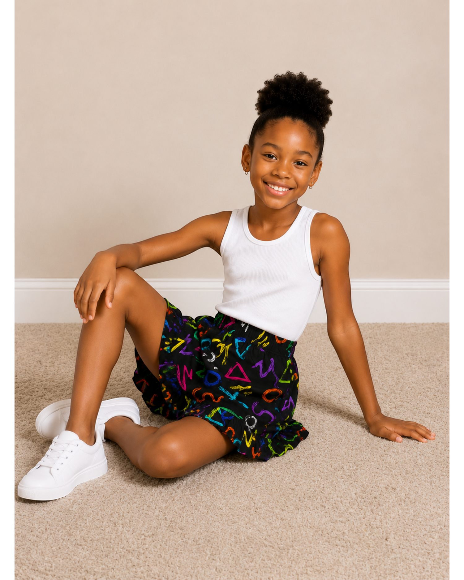 Multicolour Print Summer Skirt