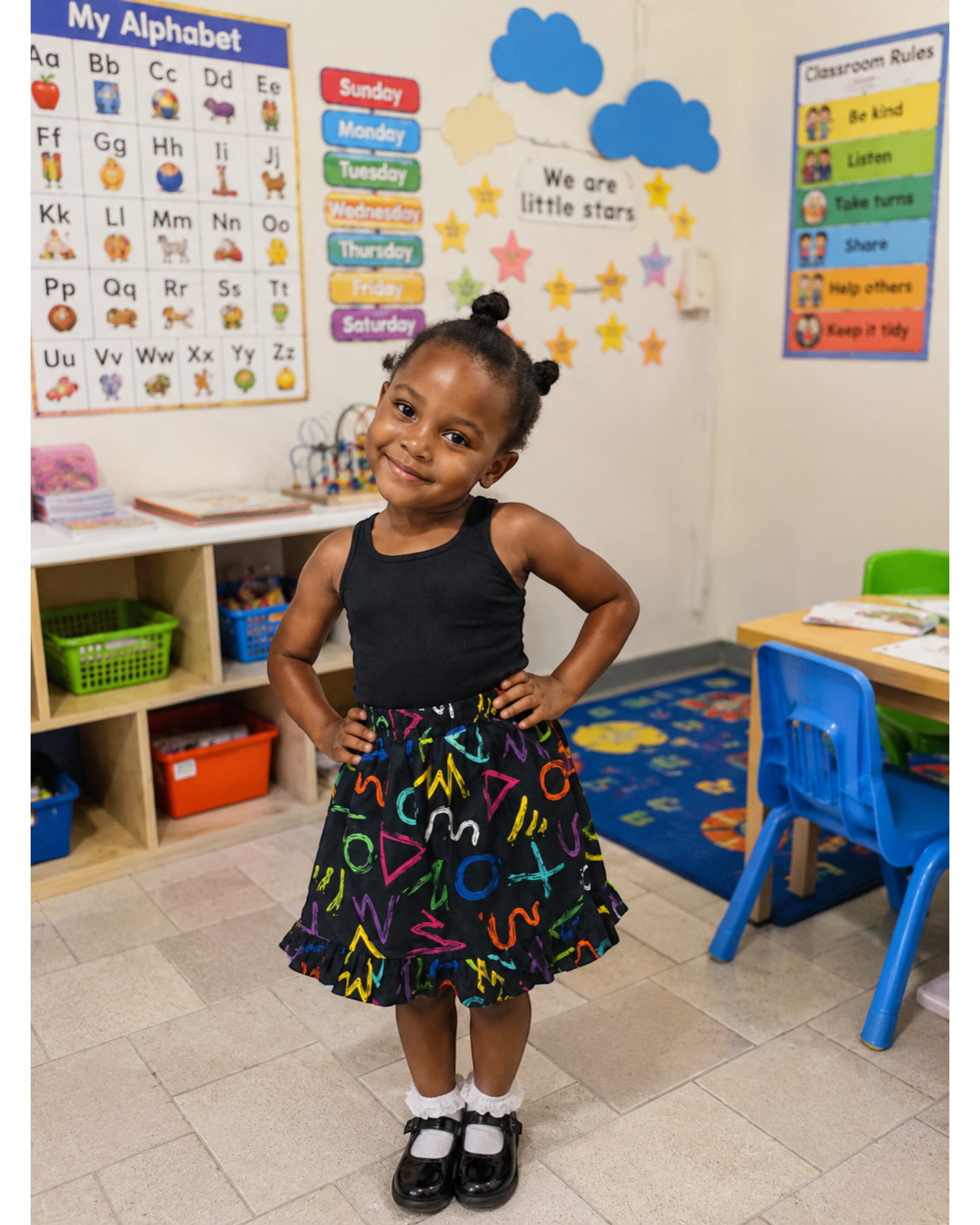 Multicolour Print Summer Skirt